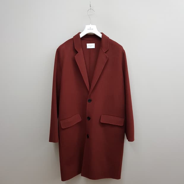 산드로 SANDRO 캐시미어 블렌드 싱글 코트 L사이즈