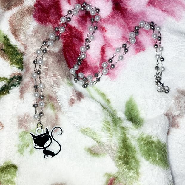 고양이 진주 목걸이