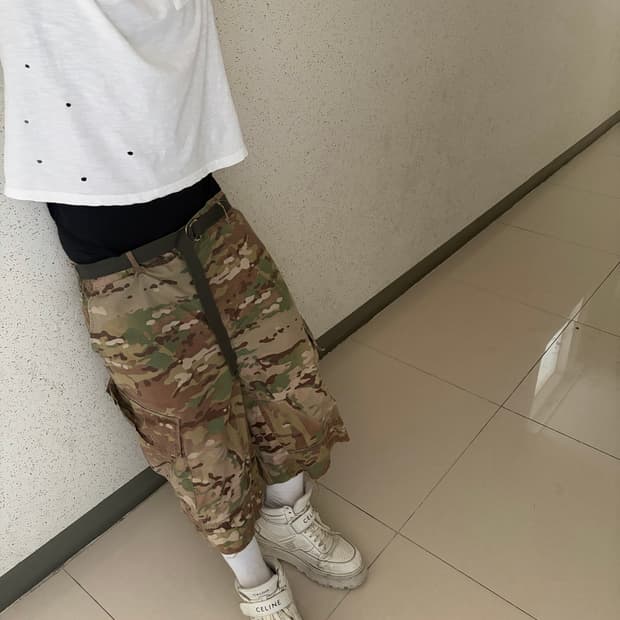 [os] camo baggy shorts