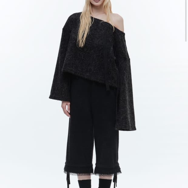 Wet Tag Wide Neck Sweater