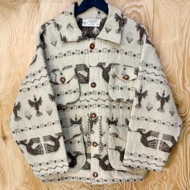 Shaman 오타발로 핸드메이드 아즈텍 울 자켓