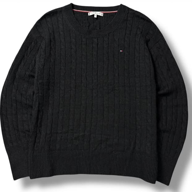 타미 케이블 니트 블랙