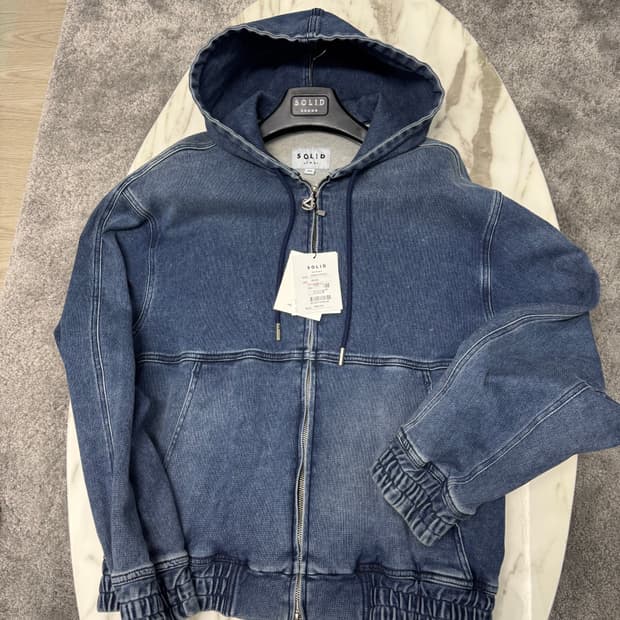 솔리드옴므 23fw 데님 후드 자켓