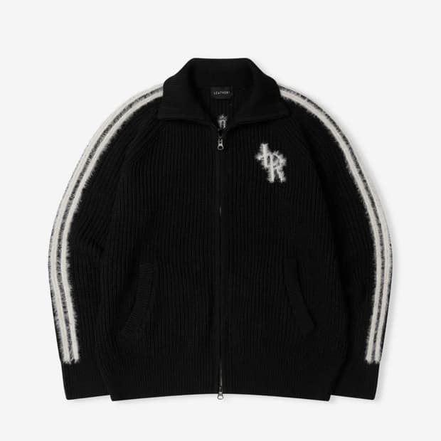 레더리 레글런 트랙 니트 집업 블랙
