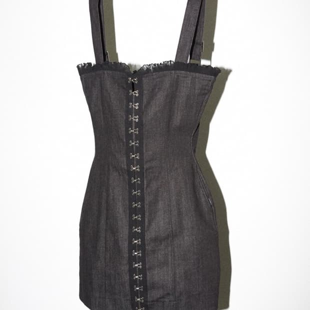 페인오어플레져 데님 원피스