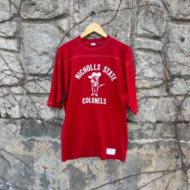 80s gulf coast 빈티지 프린팅 싱글스티치 반팔 티셔츠 