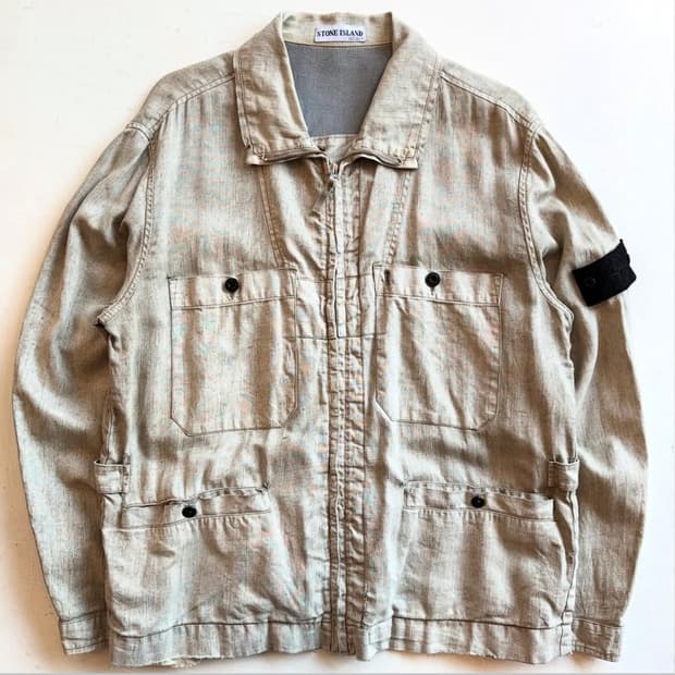 90s 스톤 아일랜드 아카이브 린넨 필드자켓