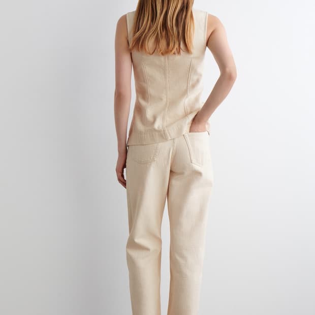 코스 COS  캔버스 스트레이트 레그 진