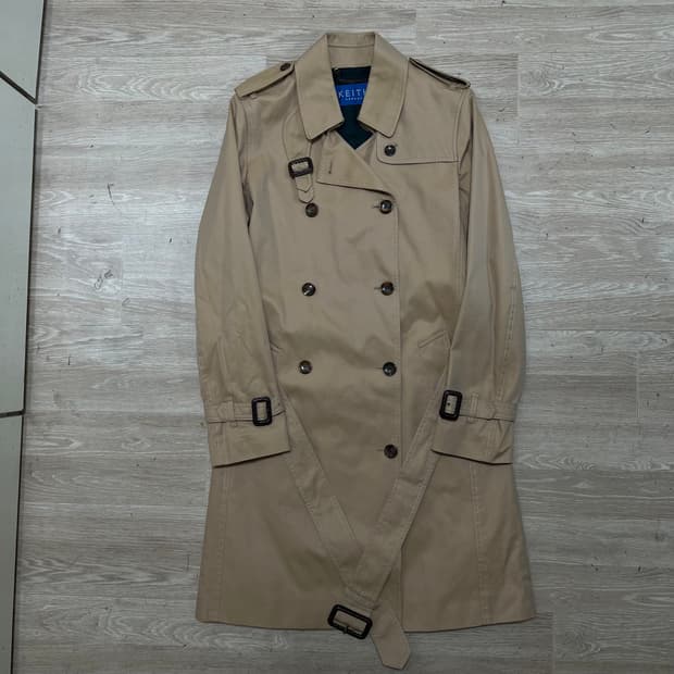 키이스 런던 여성 클래식 더블 트렌치코트 [베이지] 82-88-160