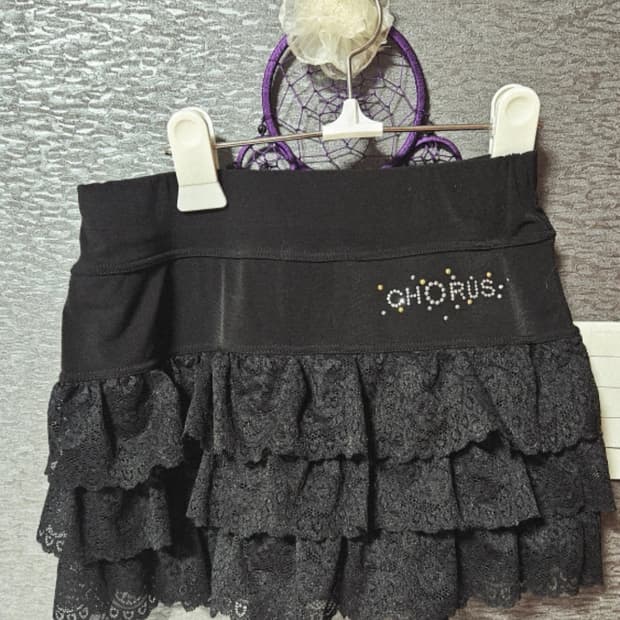 Y2k 가루 레이스 미니 스커트