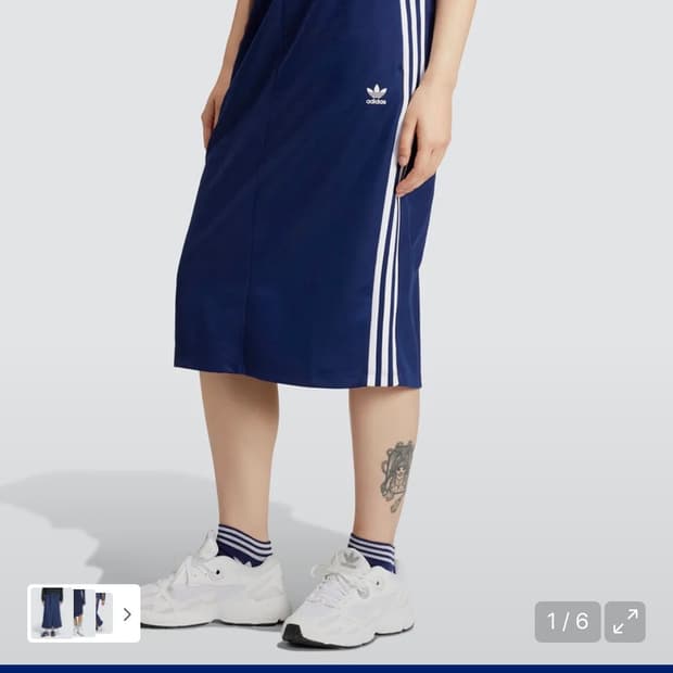 아디다스 미디스커트 네이비 3S스커트
