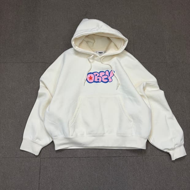 obey 오베이 우먼스 크롭 기모후드 