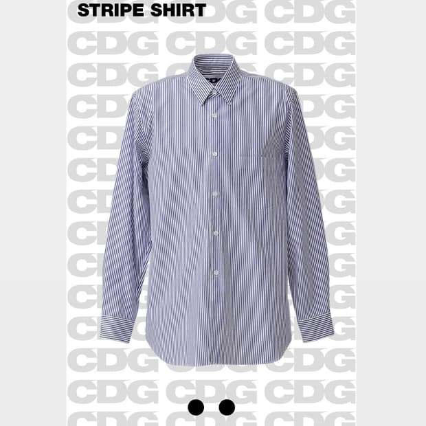(L) CDG 스트라이프 셔츠