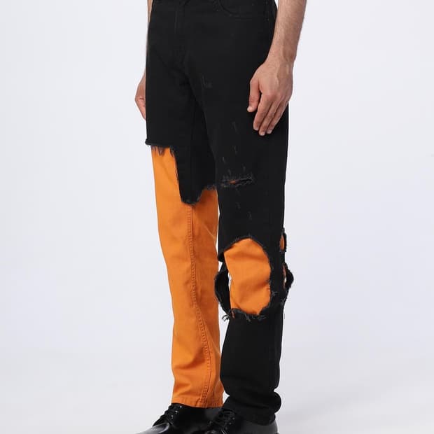 23ss  라프시몬스 디스트로이 팬츠 32  국내택