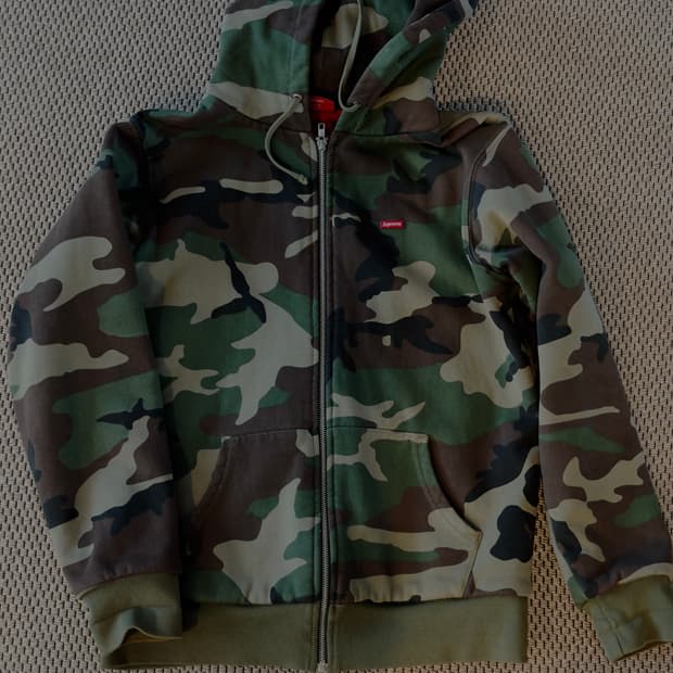 슈프림 스몰 박스로고 후디 15fw 카모