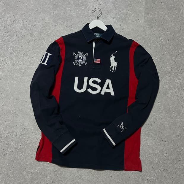 폴로 랄프로렌 USA 국대 럭비 티셔츠
