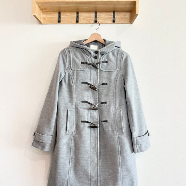 jpn earth music 그레이 떡볶이코트 더플코트 모리걸 너드 