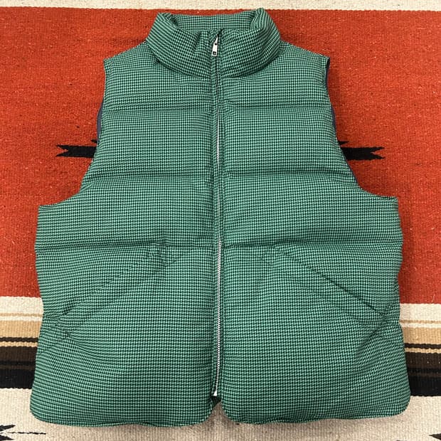 엔조블루스 체크 패딩 베스트
