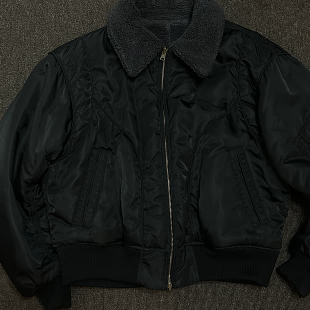 쿠어 리버서블 플라이트 봄버 블랙 m
