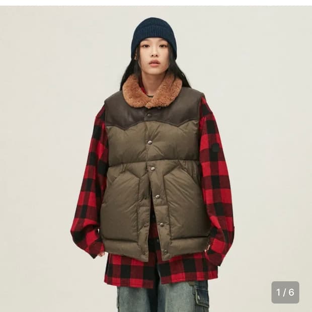 펜필드 패딩 조끼 xl