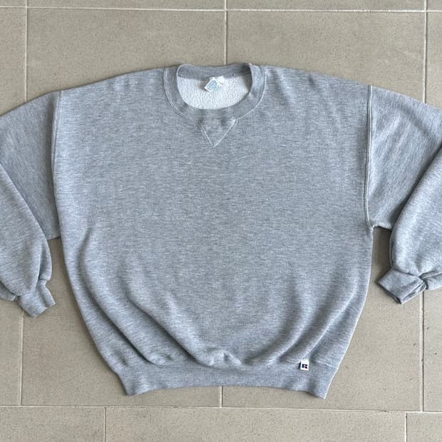 90s 빈티지 러셀 스웻셔츠 그레이 XL