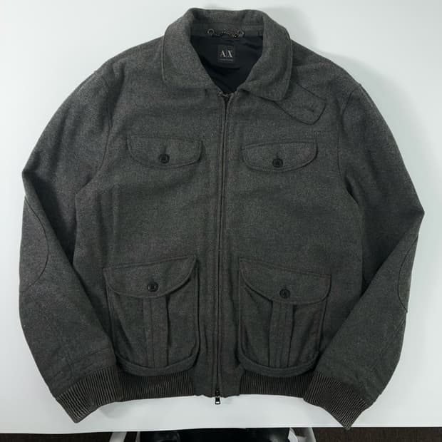 Armani exchange  아르마니 그레이 투웨이 울혼방 자켓