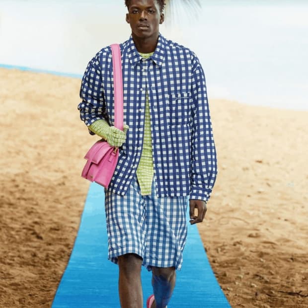 48) Jacquemus 블랑제 패디드 자켓 깅엄