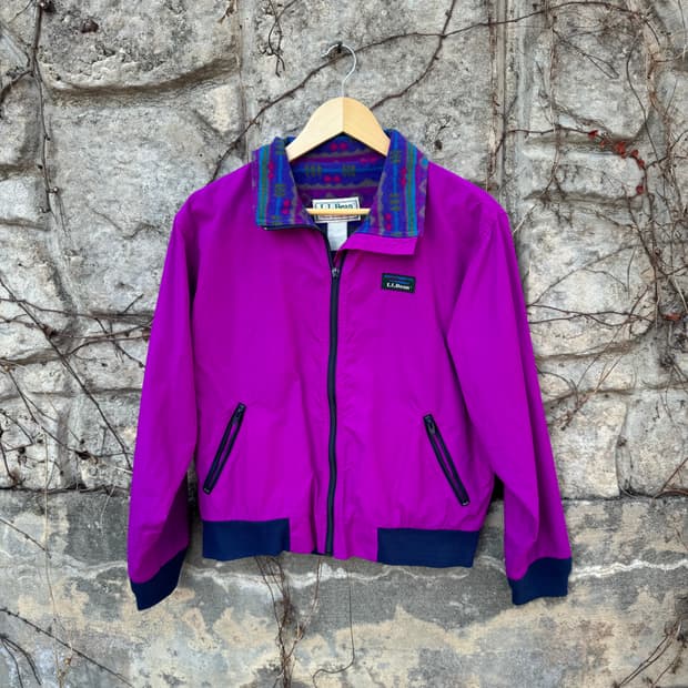 90s 엘엘빈 빈티지 아즈텍 플리스 안감 쓰리시즌 웜업 자켓 후리스