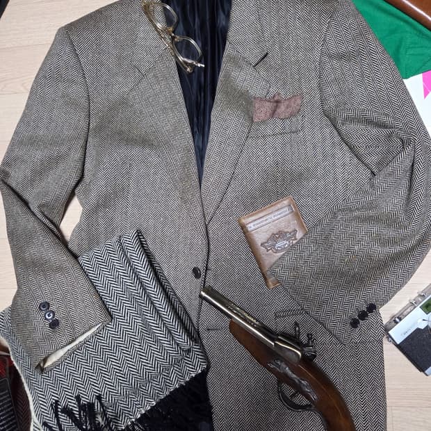 VALENTINO (로로피아나 캐시미어 100 ) 클래식 헤링본 자켓 