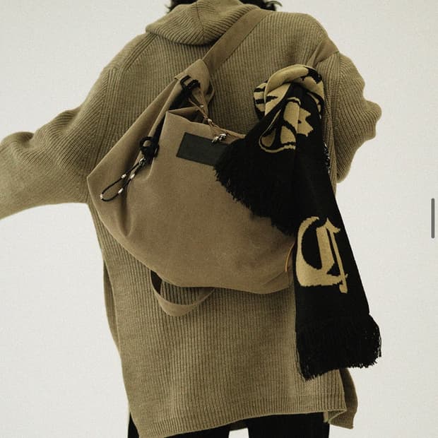 Cord 모듈라 스트랩 토트백 + 머플러