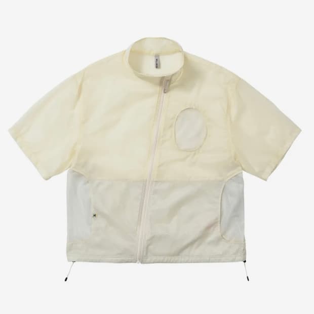 웰빙 익스프레스 Meshhole Nylon Zip Up Ivory