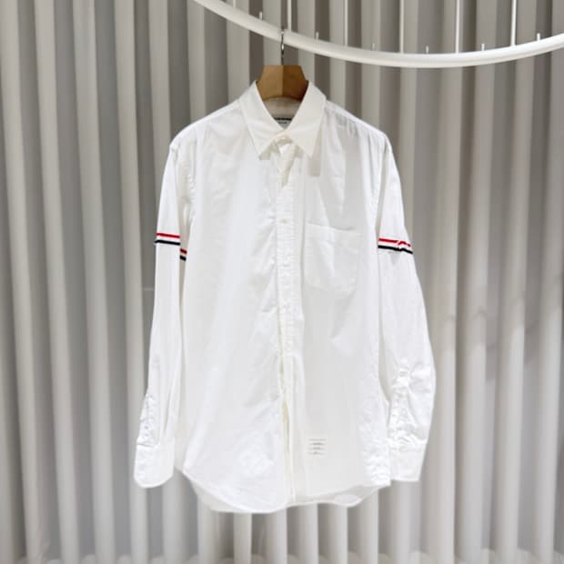 (A+/5) / 톰브라운 옥스포드 그로그랭 암밴드 클래식 셔츠 화이트