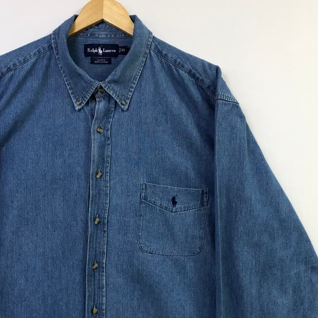 Xxl 폴로 데님 셔츠