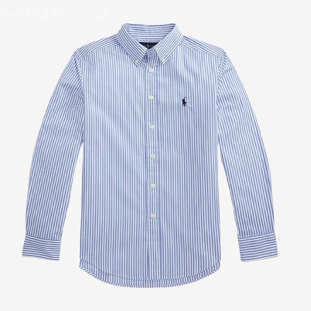 (L) 폴로 랄프로렌 스트라이프 포플린 셔츠 슬림핏