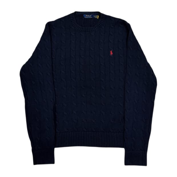 폴로 랄프로렌 케이블 꽈배기 스웨터 니트 네이비 XL