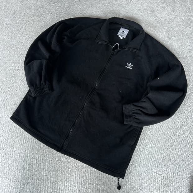 아디다스 블랙 플리스 집업 XL
