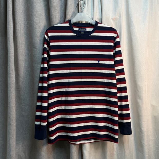 [XL] 폴로 랄프로렌 스트라이프 와플 여름니트 티셔츠