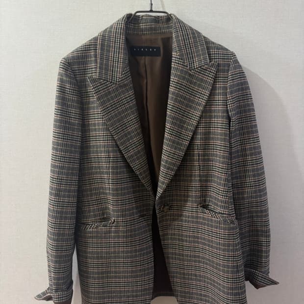 시슬리 Sisley 체크 자켓