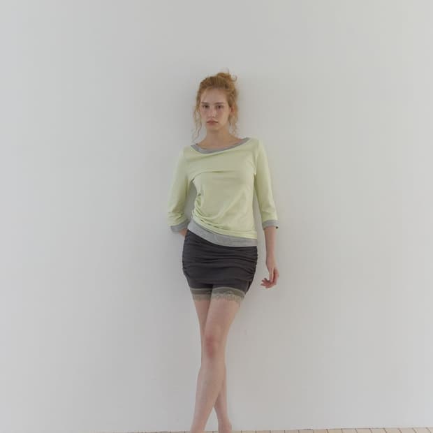 아수라 lace shirring layer shorts 레이스 셔링 쇼츠