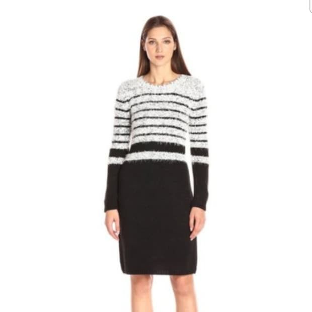 켈빈클라인 스트라이프 니트 미디 원피스 S size