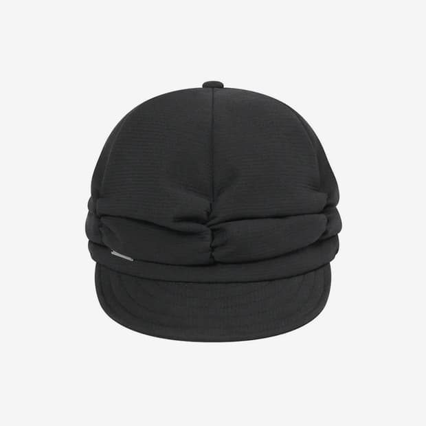 (새상품) 미세키서울 Pleats shirring cap 블랙 모자