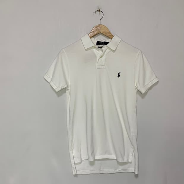 폴로 랄프로렌 커스텀핏 반팔 카라 티셔츠 아이보리 S 남녀공용
