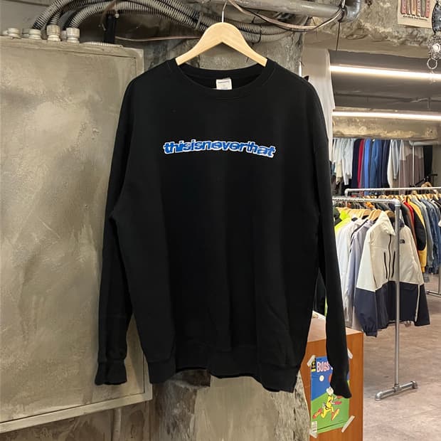 디스이즈네버뎃 맨투맨 블랙 L #csz2824