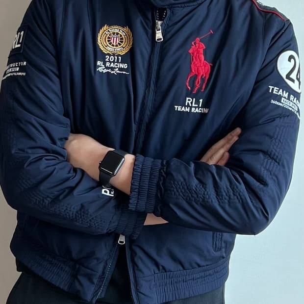 폴로 레이싱 패딩 자켓