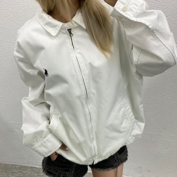 폴로 랄프로렌 블랙포니 화이트 블루종 XL ( 세탁완료 )