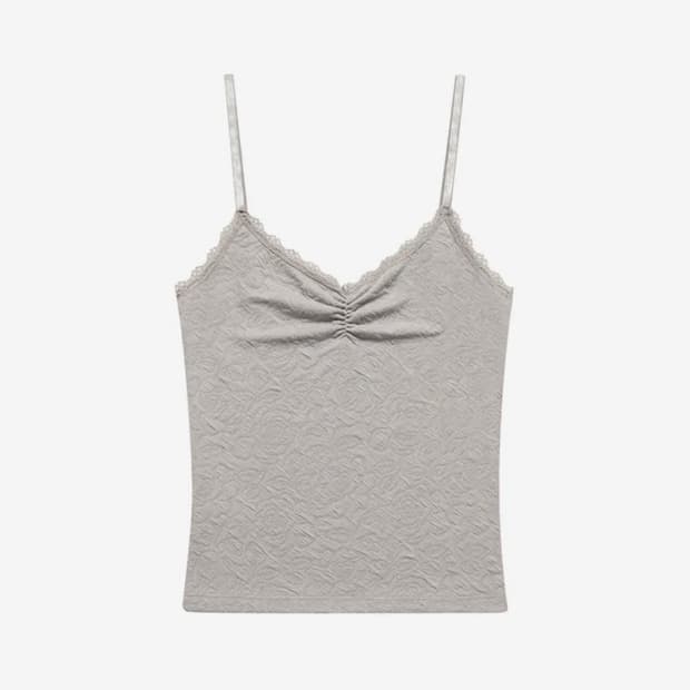 미레코 플라워 엠보싱 슬리브리스