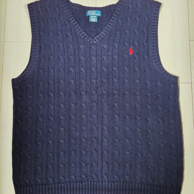 폴로 니트 조끼(네이비, 100)