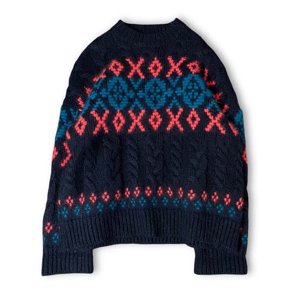 BANI.B 라운드넥 패턴 니트