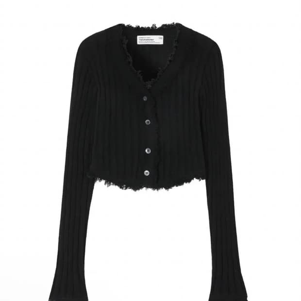 보헤미안서울 태슬 가디건 블랙