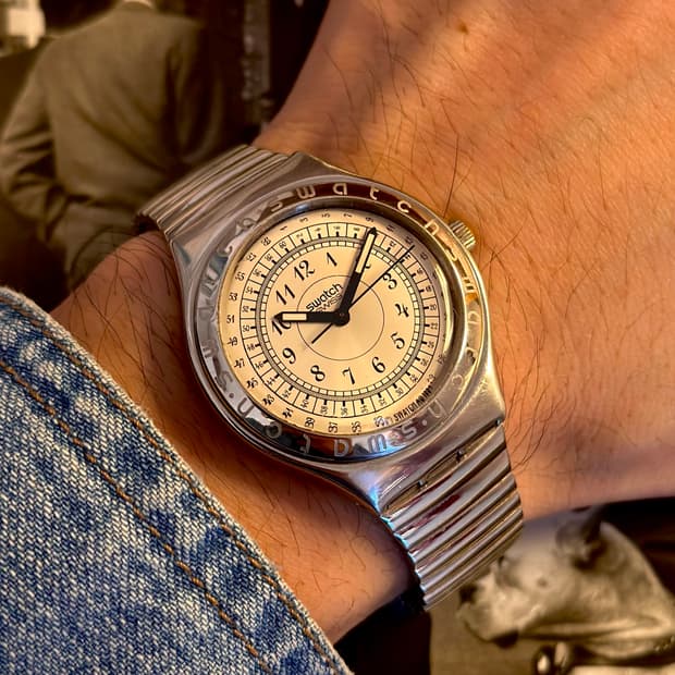 94년판) 빈티지 스와치 실버 익스팬션 Big Nespos